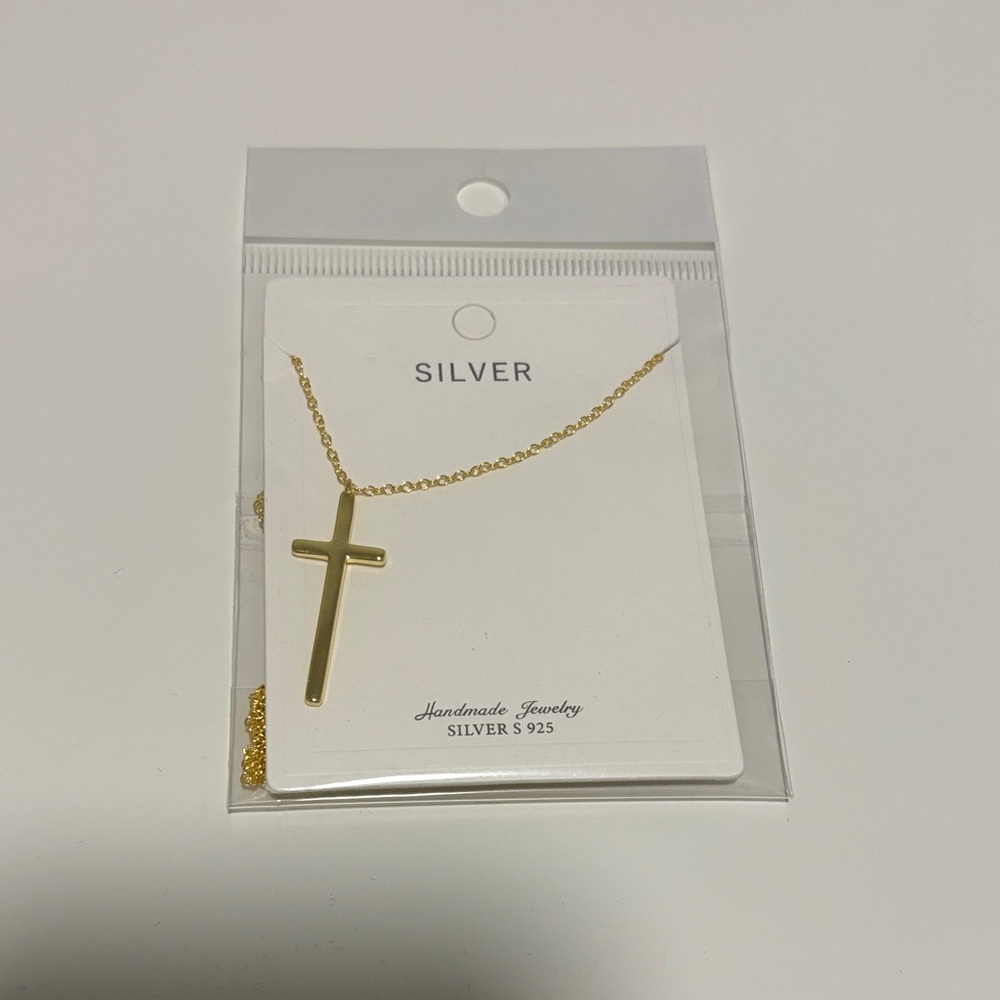 Gold Cross Pendant Necklace
